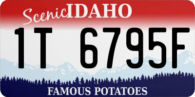 ID license plate 1T6795F