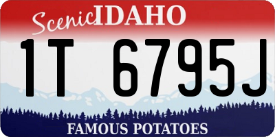 ID license plate 1T6795J