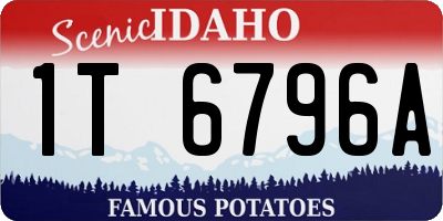 ID license plate 1T6796A
