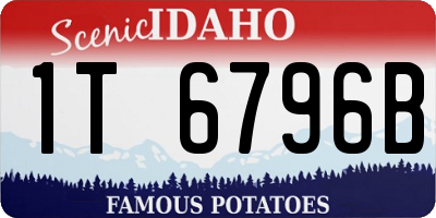 ID license plate 1T6796B