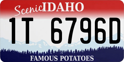 ID license plate 1T6796D