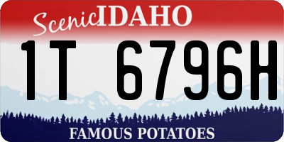 ID license plate 1T6796H