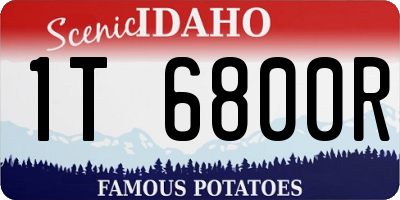 ID license plate 1T6800R