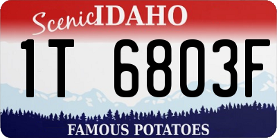 ID license plate 1T6803F