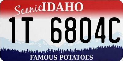 ID license plate 1T6804C