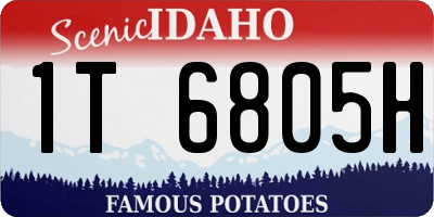 ID license plate 1T6805H