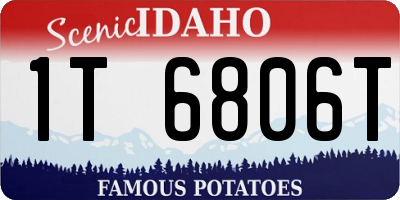 ID license plate 1T6806T