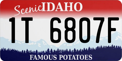 ID license plate 1T6807F