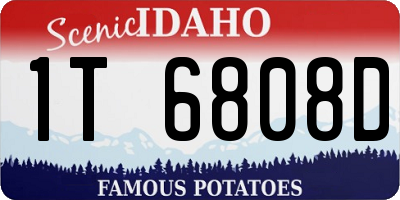 ID license plate 1T6808D