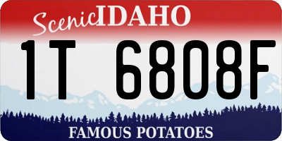 ID license plate 1T6808F