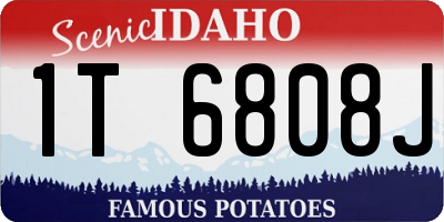 ID license plate 1T6808J