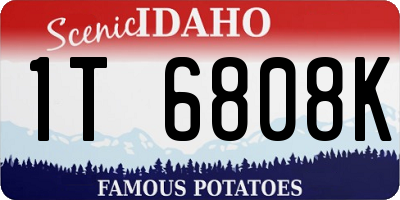 ID license plate 1T6808K