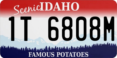 ID license plate 1T6808M