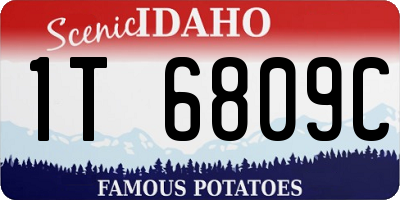 ID license plate 1T6809C
