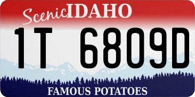 ID license plate 1T6809D