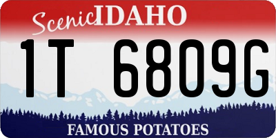 ID license plate 1T6809G