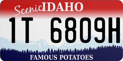 ID license plate 1T6809H