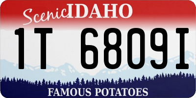 ID license plate 1T6809I