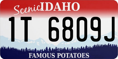 ID license plate 1T6809J