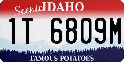 ID license plate 1T6809M