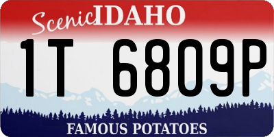ID license plate 1T6809P