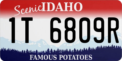 ID license plate 1T6809R