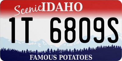 ID license plate 1T6809S