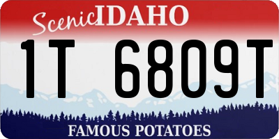 ID license plate 1T6809T