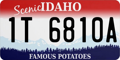 ID license plate 1T6810A