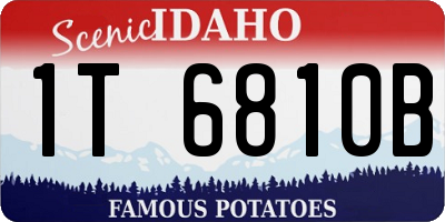 ID license plate 1T6810B