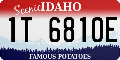 ID license plate 1T6810E