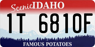 ID license plate 1T6810F