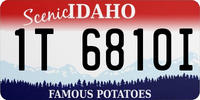 ID license plate 1T6810I