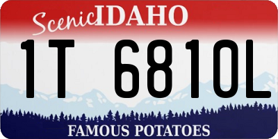 ID license plate 1T6810L