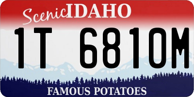 ID license plate 1T6810M