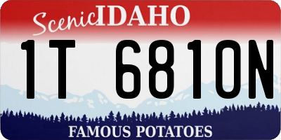 ID license plate 1T6810N