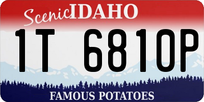 ID license plate 1T6810P