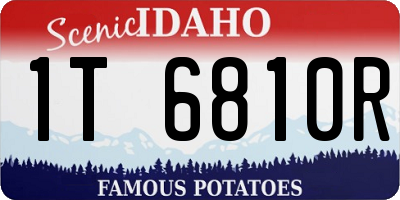 ID license plate 1T6810R