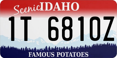 ID license plate 1T6810Z
