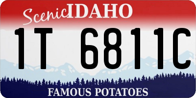 ID license plate 1T6811C