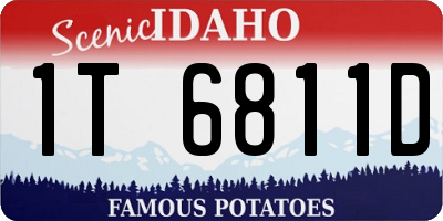ID license plate 1T6811D