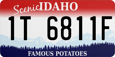ID license plate 1T6811F