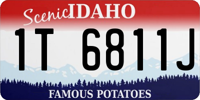 ID license plate 1T6811J