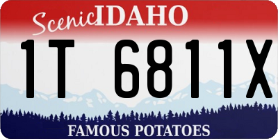 ID license plate 1T6811X