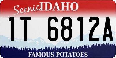 ID license plate 1T6812A