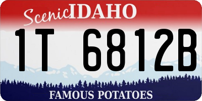 ID license plate 1T6812B