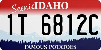 ID license plate 1T6812C