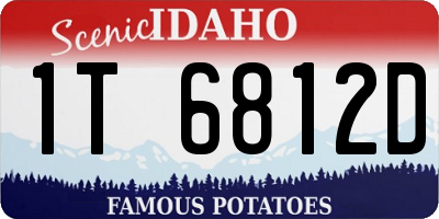 ID license plate 1T6812D