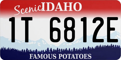 ID license plate 1T6812E