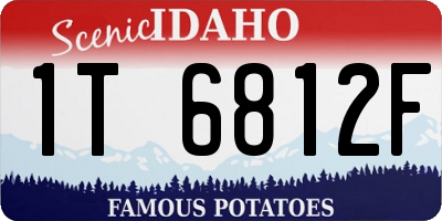 ID license plate 1T6812F